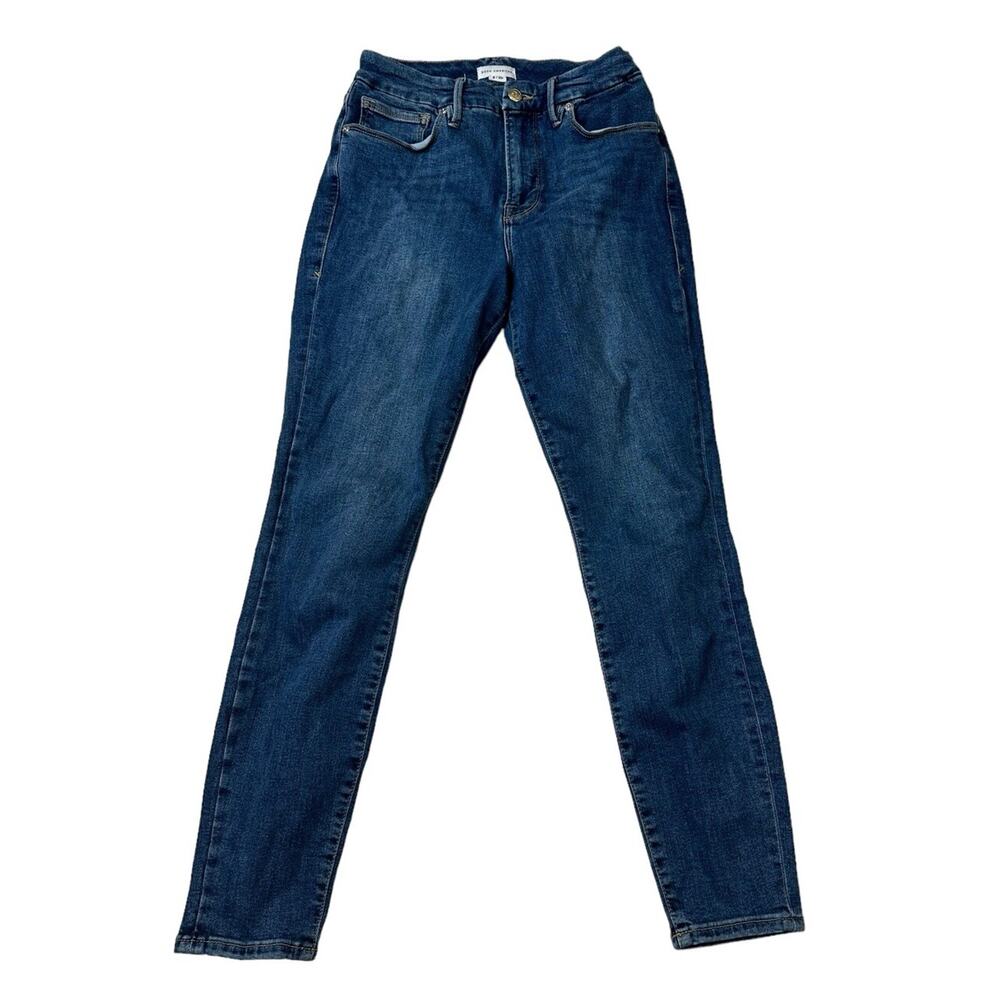 GLCDVF873T Good American Good Legs Cropped Extreme V Blue615 8/29 Stretch Jeans